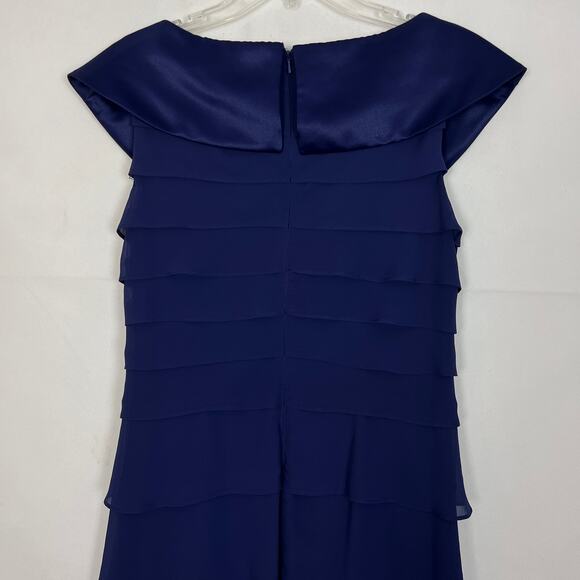 Alex Evenings Chiffon Ruffle Party Cocktail Dress Size 10 - Picture 6 of 8
